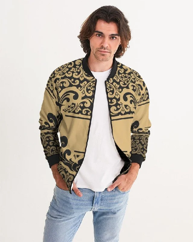 Best necklaces and pendants with silver chains for a sleek, timeless look-Mens Jacket - Edgy Vintage Bomber Jacket Black/Beige