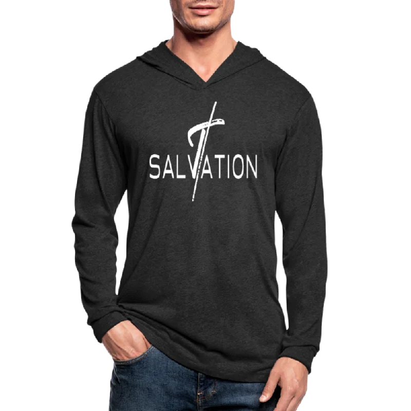 Beautiful necklaces and pendants with diamond-encrusted designs for maximum sparkle-Graphic Hoodie, Salvation Long Sleeve Hooded Tee