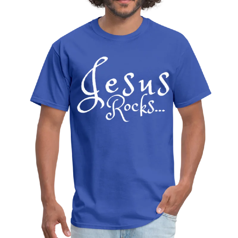 Necklaces and pendants with celestial starburst designs for a radiant look-Mens T-Shirt, Jesus Rocks ... Graphic Tee