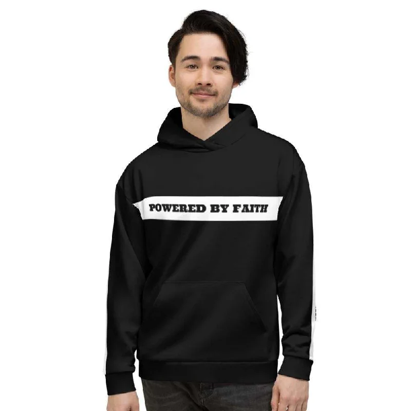 Stunning necklaces and pendants with birthstone pendants for a personal touch-Uniquely You Black Hoodie - Powered by Faith - Hebrews 11:1 / Unisex - H10869