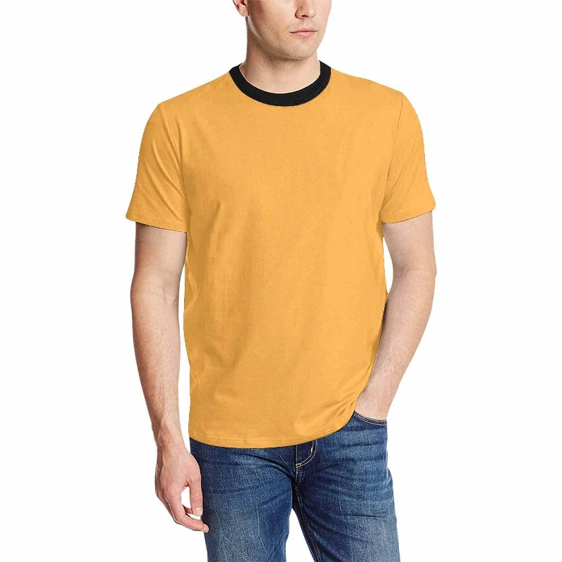 Best necklaces and pendants with intertwined designs for a symbol of unity-Uniquely You Mens T-Shirt /  Yellow Orange     - Short Sleeve Casual Shirt