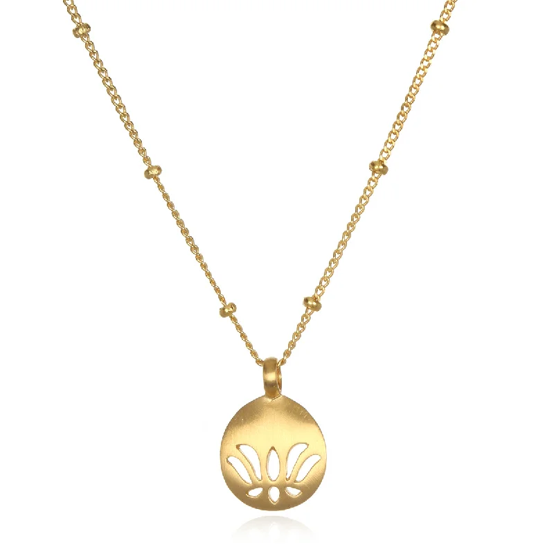 Stunning necklaces and pendants with birthstone pendants for a personal touch-Begin Today Lotus Necklace