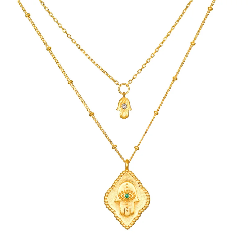 Beautiful necklaces and pendants with natural stones for an earthy, organic vibe-Intention of Blessings Necklace Set