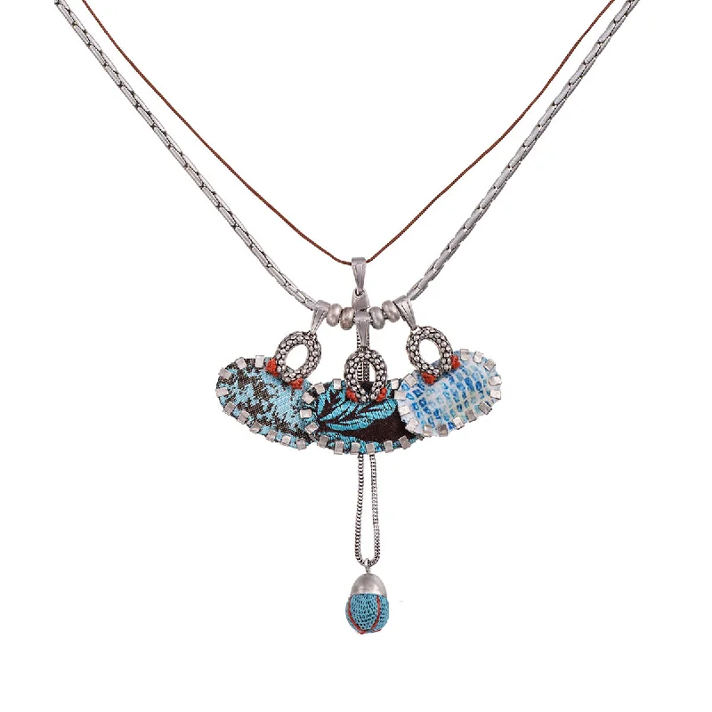 Unique necklaces and pendants with artistic shapes for a creative, one-of-a-kind design-Blue Space Naomi Necklace