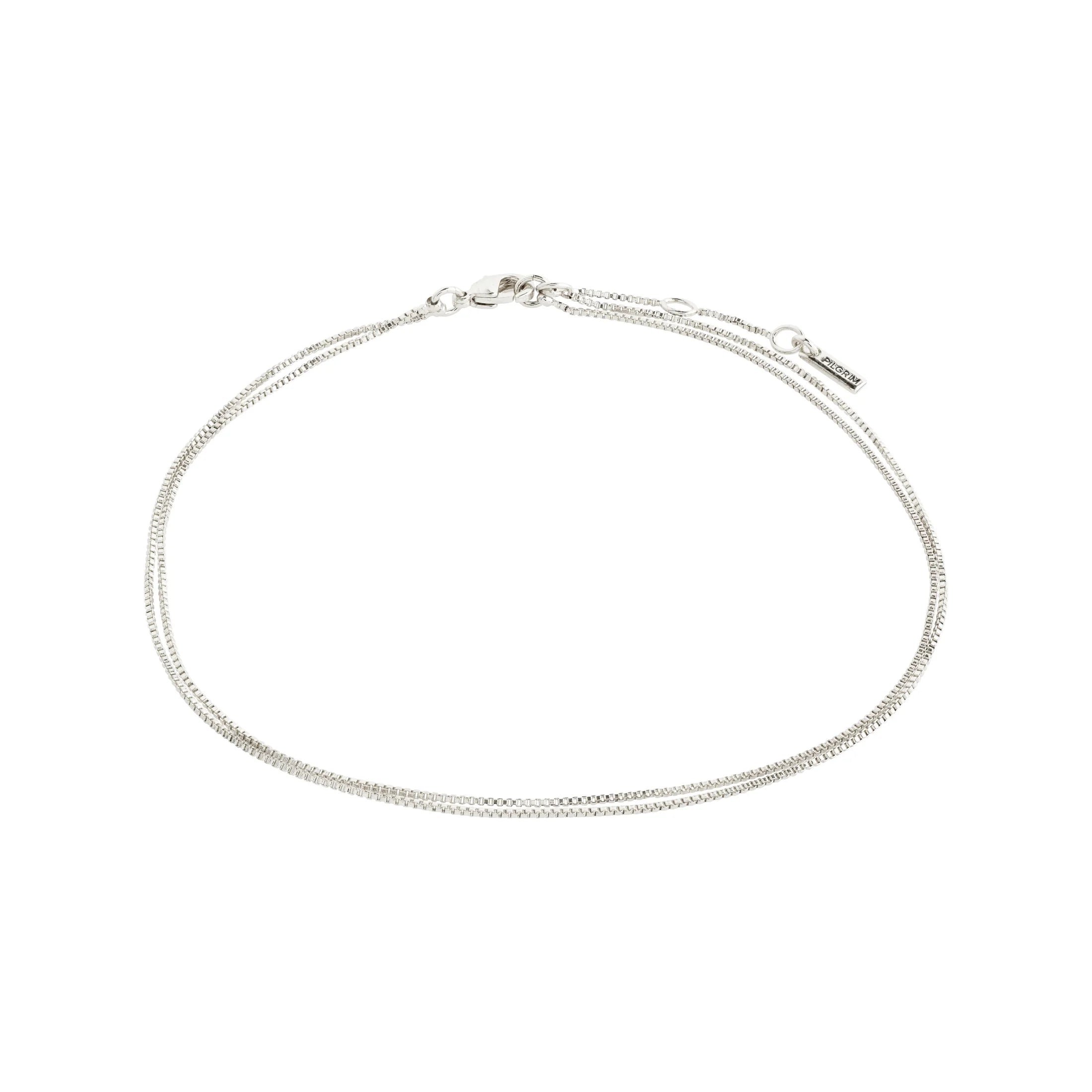 Necklaces and pendants with clear quartz for a pure and radiant look-Care Silver Plated Double Ankle Chain