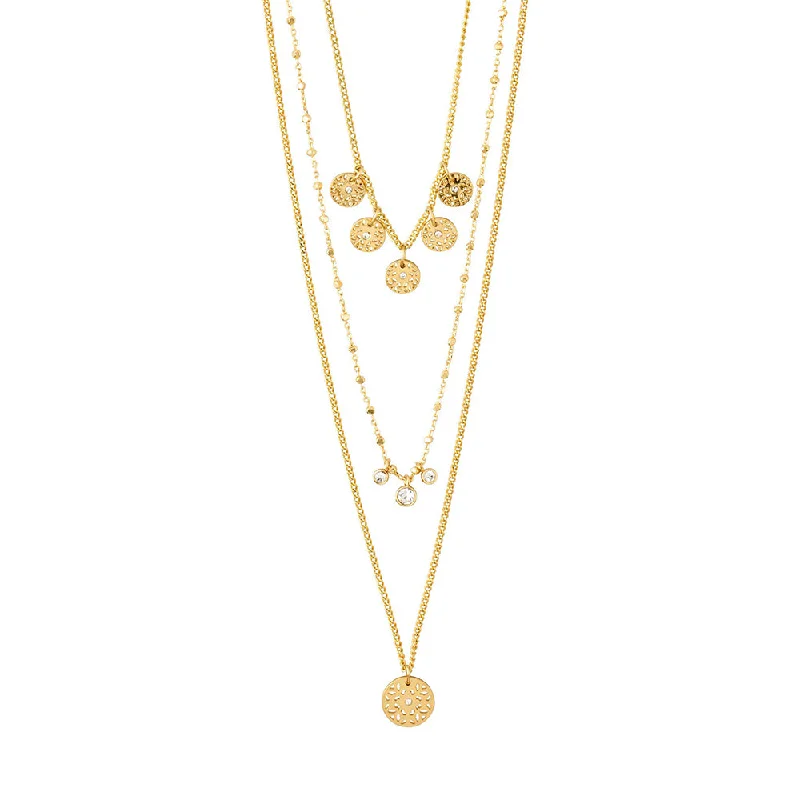 Stunning necklaces and pendants with ruby and diamond combinations for a luxurious effect-Carol Gold Plated Necklace