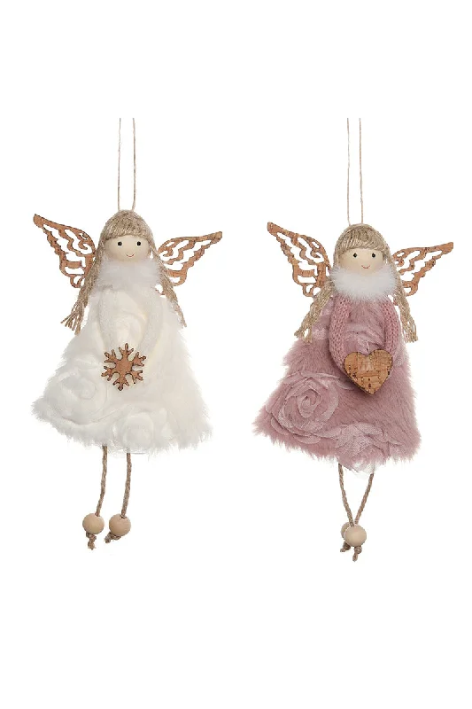 Best necklaces and pendants with rose gold for a warm and romantic appeal-Christmas decoration Creative hanging angel girl 787127274072