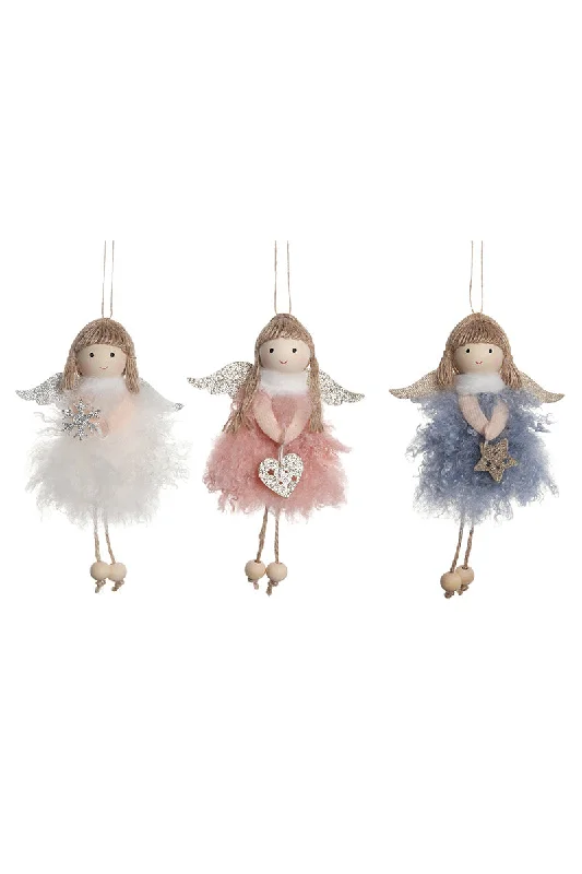 Best necklaces and pendants with statement designs for a fashionable accessory-Christmas tree decorations plush angel girl doll pendant small pendant 785403238838