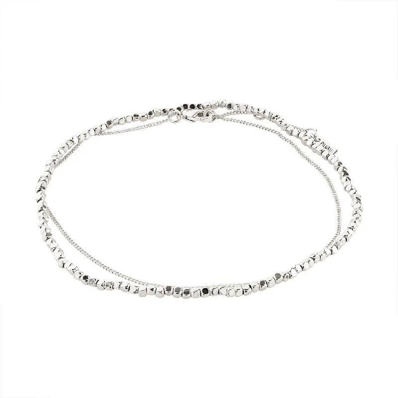 Best necklaces and pendants with matching earrings for a coordinated, elegant look-Dapne Silver Plated Ankle Chain