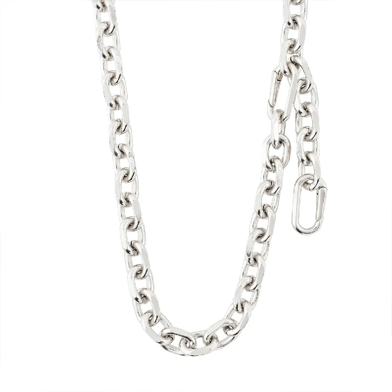 Best necklaces and pendants with black diamonds for an edgy, bold statement-Euphoric Silver Plated Cable Chain Necklace