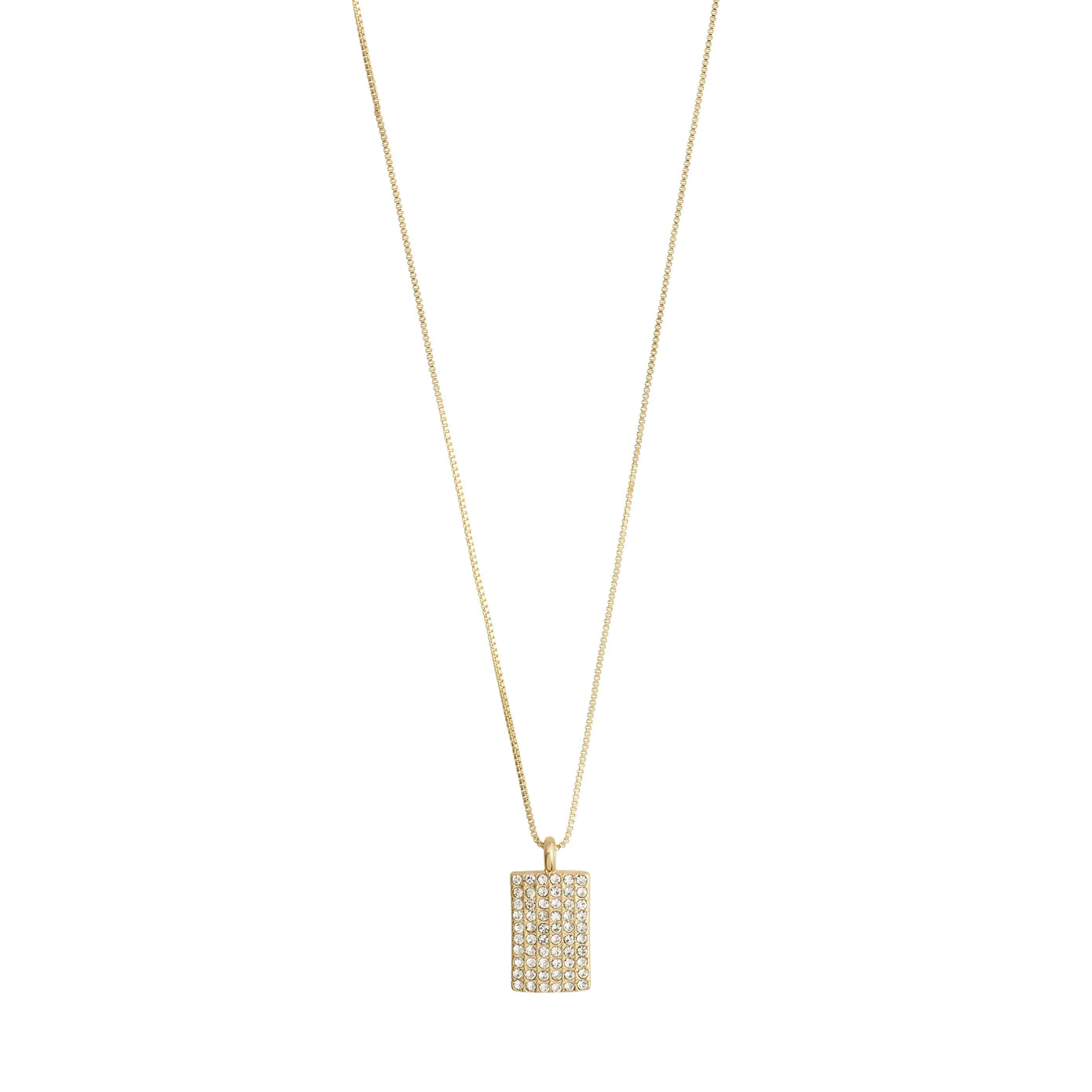 Necklaces and pendants with matching rings for a coordinated set of jewelry-Be Gold Plated Crystal Necklace