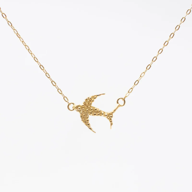 Best necklaces and pendants with matching rings for a coordinated jewelry set-Gold Vermeil Mei Bird