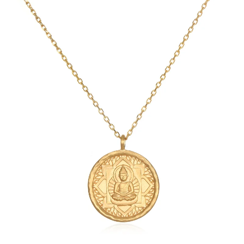 Simple necklaces and pendants with bar pendants for a sleek modern design-Buddha, Inner Peace Necklace