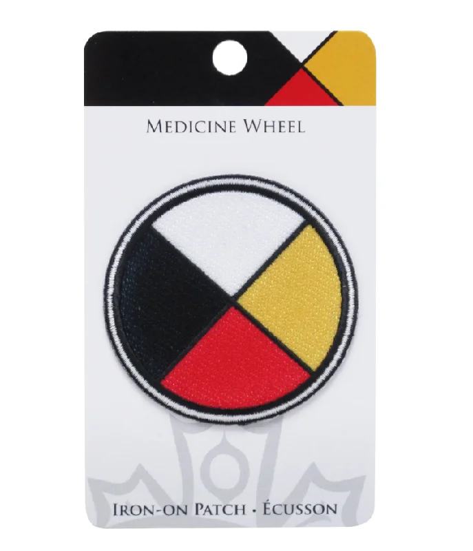 Necklaces and pendants with geometric pendants for a clean, contemporary design-Medicine Wheel" Iron on Patch