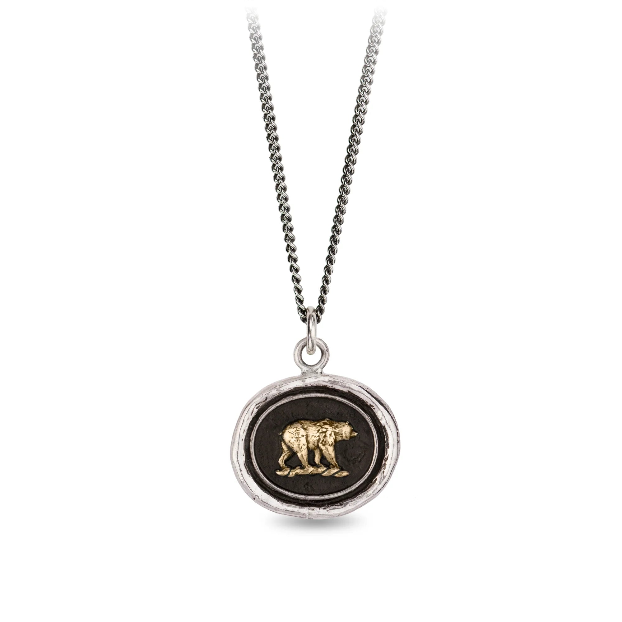 Best necklaces and pendants with seashell designs for a tropical, beachy vibe-Mother Bear 14K Gold On Silver