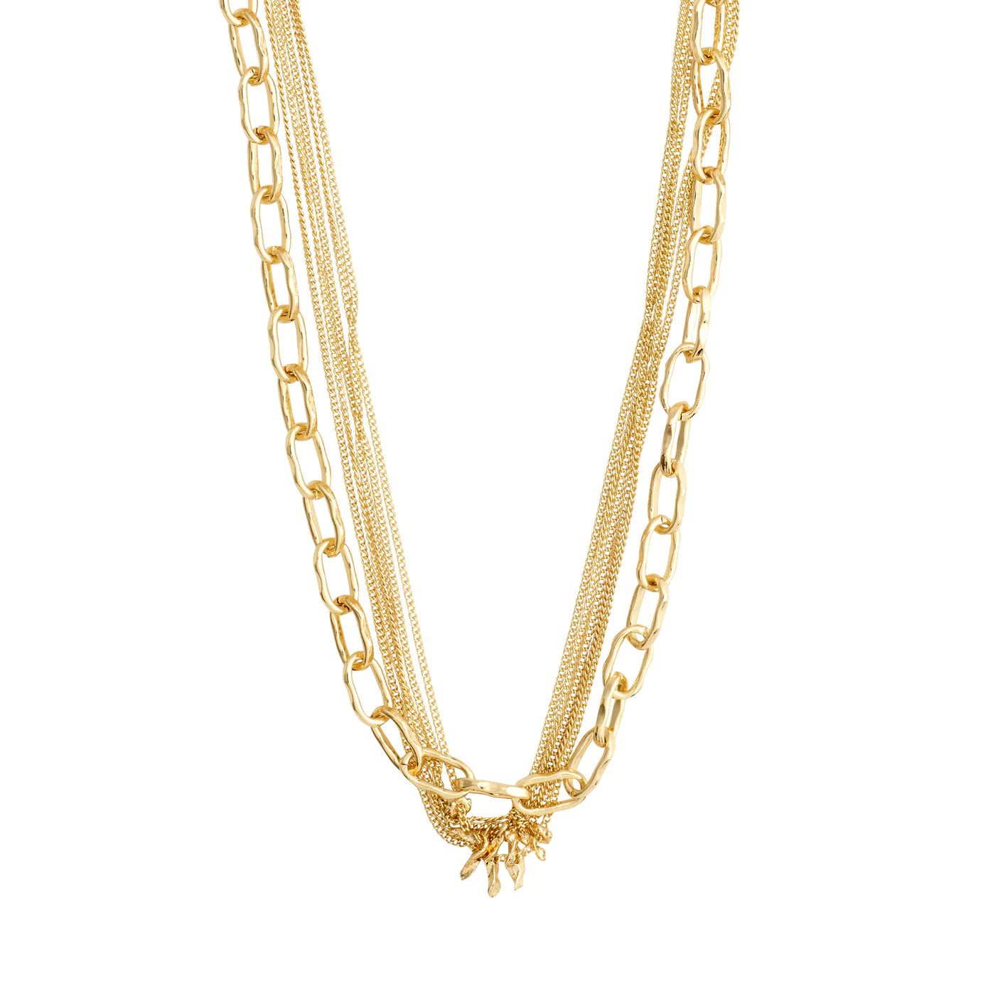 Necklaces and pendants with leaf-shaped designs for an earthy, organic feel-Pause Gold Plated 2-in-1 Chain Necklace