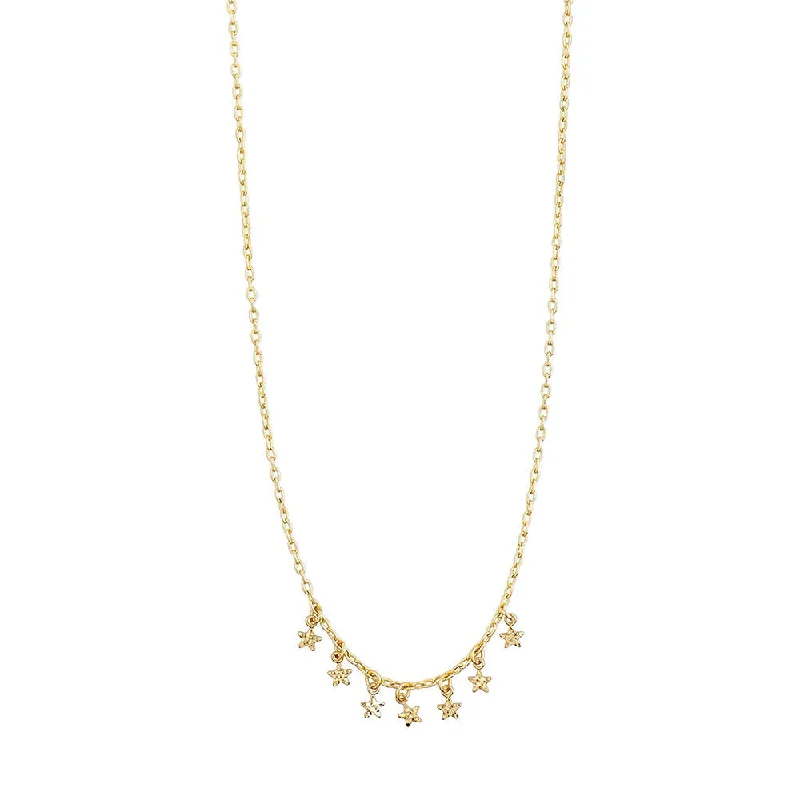 Stunning necklaces and pendants with ruby and diamond combinations for a luxurious effect-Regina Gold Plated Necklace