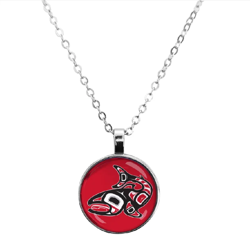 Best necklaces and pendants with vintage lockets for a nostalgic, sentimental look-"Salmon" Necklace by Indigenous Artist Jamie Sterritt