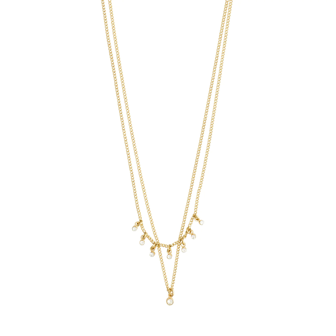 Beautiful necklaces and pendants with tree branch motifs for a nature-inspired design-Sia Gold Plated Crystal 2-in-1 Necklace