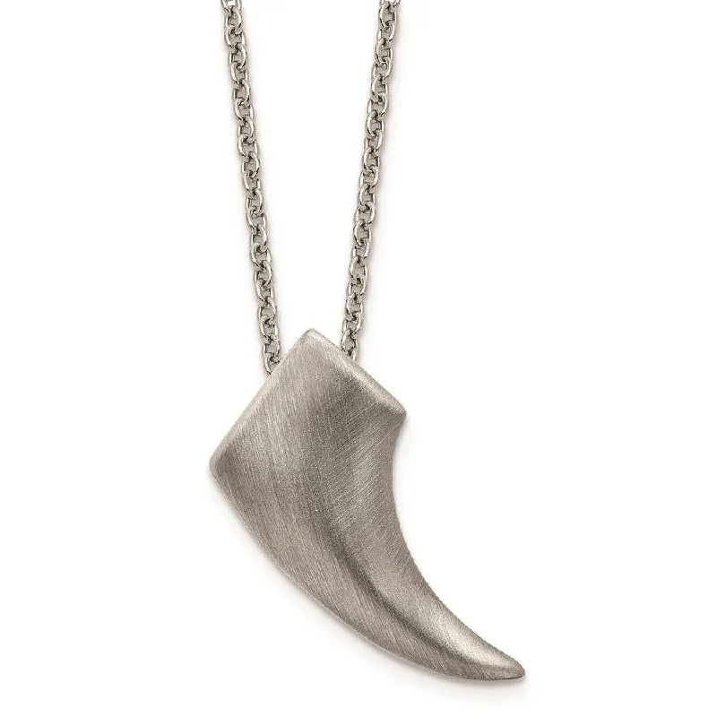 Best necklaces and pendants with minimalist pendants for a sleek, understated look-Stainless Steel Brushed Antiqued Claw Necklace