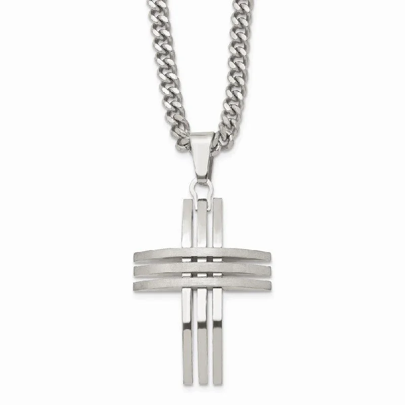 Elegant necklaces and pendants with infinity symbols for timeless designs-Stainless Steel Cross Necklace