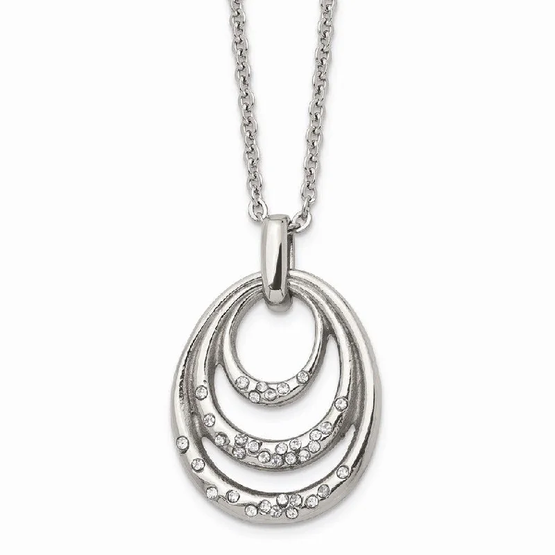 Necklaces and pendants with custom designs for a completely unique jewelry piece-Stainless Steel CZ Necklace