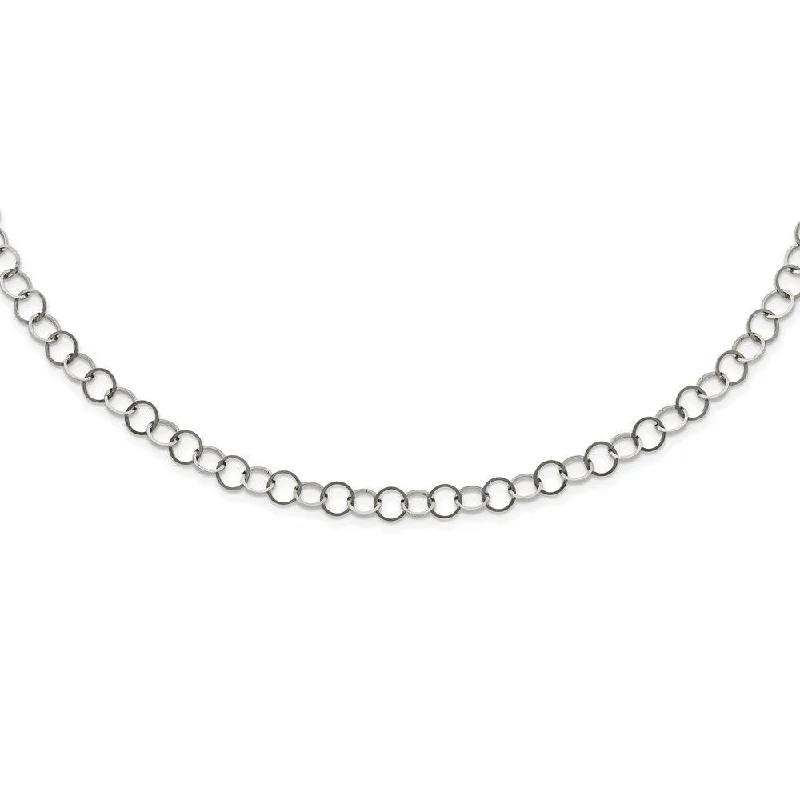 Best necklaces and pendants with cubic zirconia for a budget-friendly dazzling effect-Stainless Steel Polished 6MM Circle Link Necklace