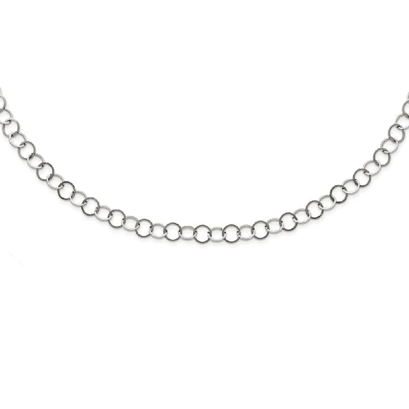 Best necklaces and pendants with rose gold for a warm and romantic appeal-Stainless Steel Polished 8MM Circle Link Necklace