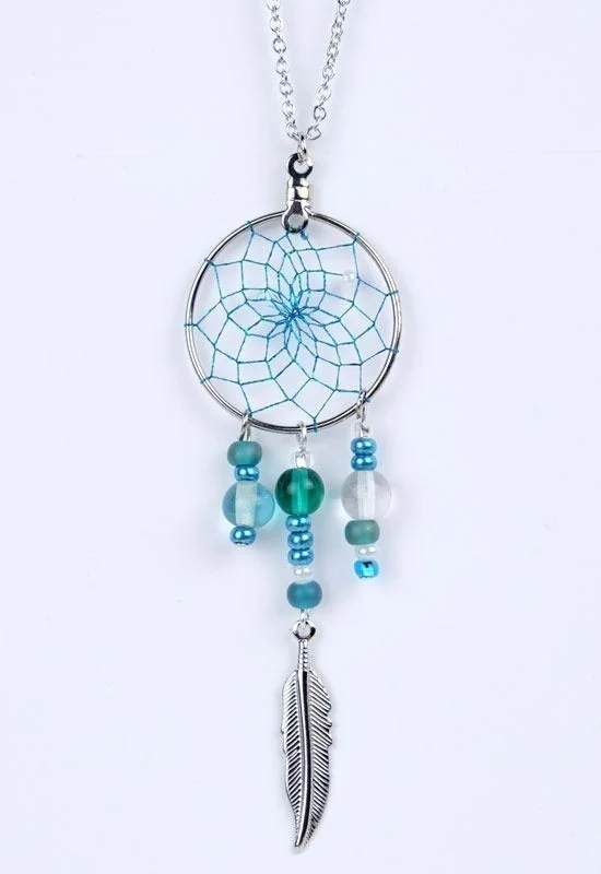 Best necklaces and pendants with turquoise stones for a vibrant boho-chic look-Turquoise Dreamcatcher Necklace